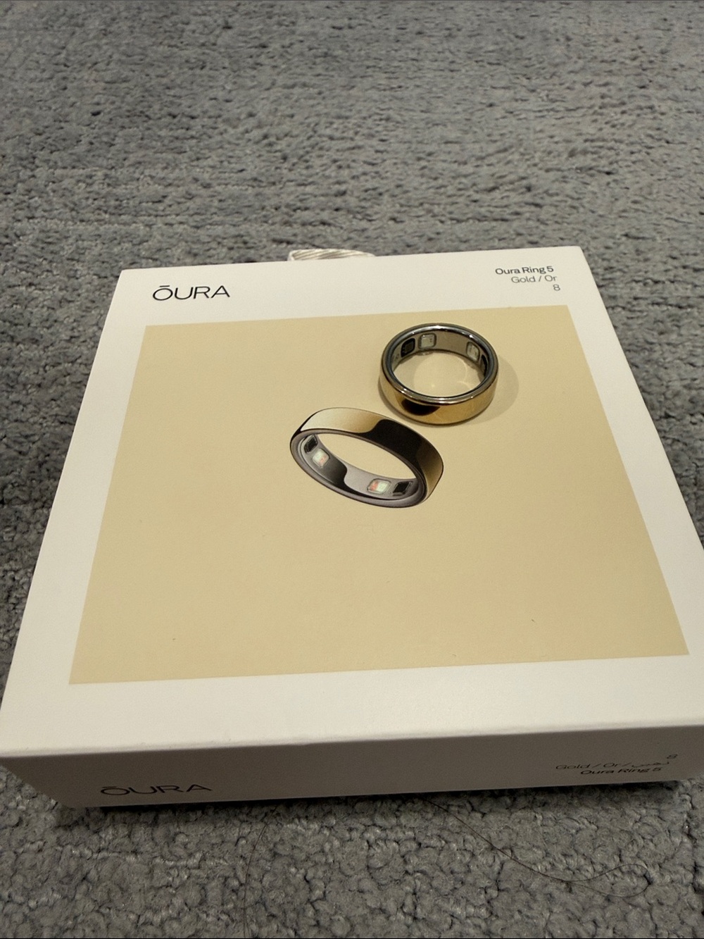 Oura Ring 5 Size 8 Gold